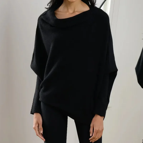 Autumn Winter Women Fashion Solid Color Long Sleeve Knitted Sweater - Image 8