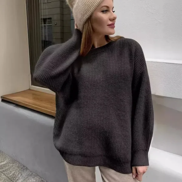 Autumn And Winter Imitation Mink Fur Women Cozy Style Loose Soft Knitted Sweater - Image 2