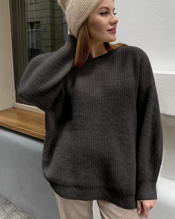 Autumn And Winter Imitation Mink Fur Women Cozy Style Loose Soft Knitted Sweater - Image 7
