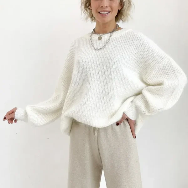 Autumn And Winter Imitation Mink Fur Women Cozy Style Loose Soft Knitted Sweater - Image 8