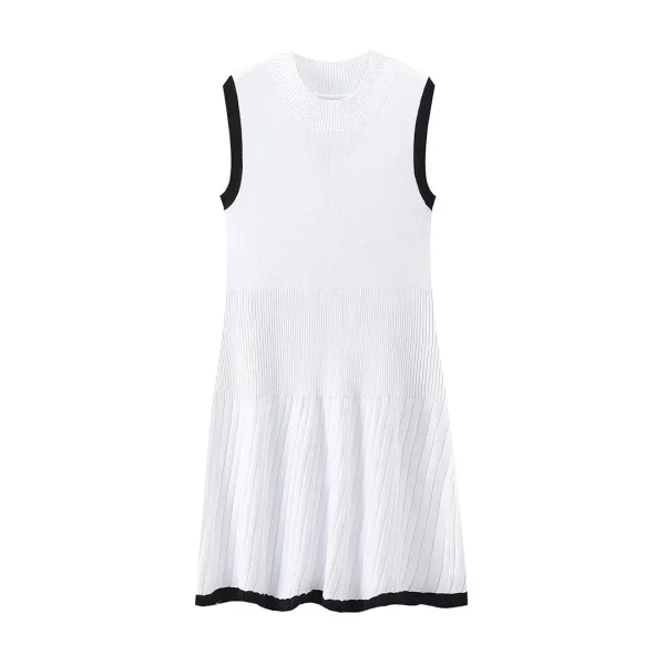 Women Fashion Sleeveless Pleated Dress - Image 6