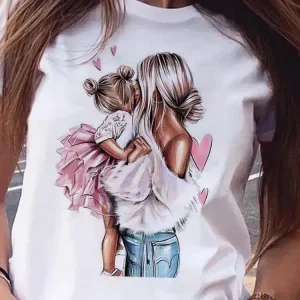 Women Mother'S Day Theme Fashion Graphic Printed T-Shirt