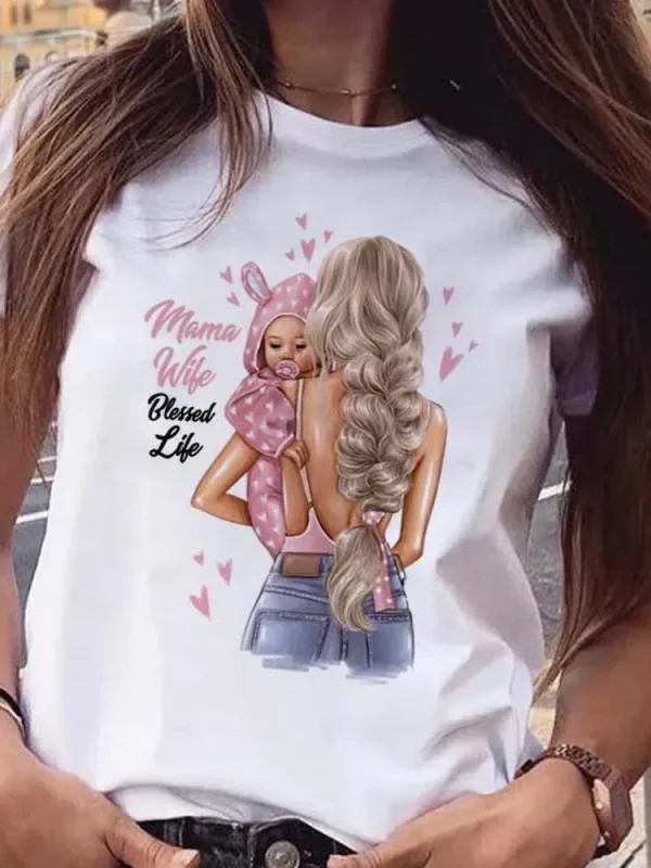 Women Mother'S Day Theme Fashion Graphic Printed T-Shirt - Image 2