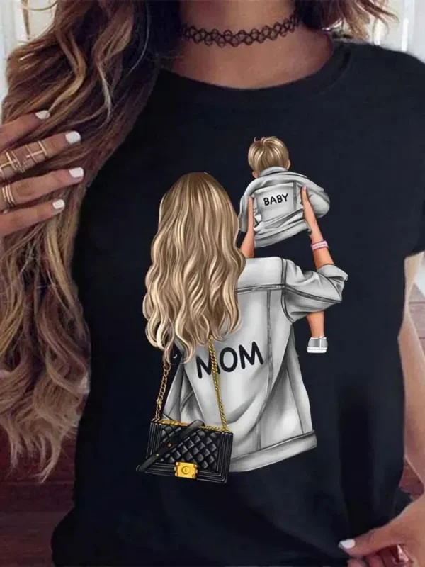 Women Mother'S Day Theme Fashion Graphic Printed T-Shirt - Image 4