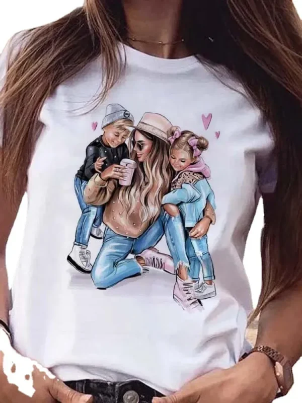 Women Mother'S Day Theme Fashion Graphic Printed T-Shirt - Image 5