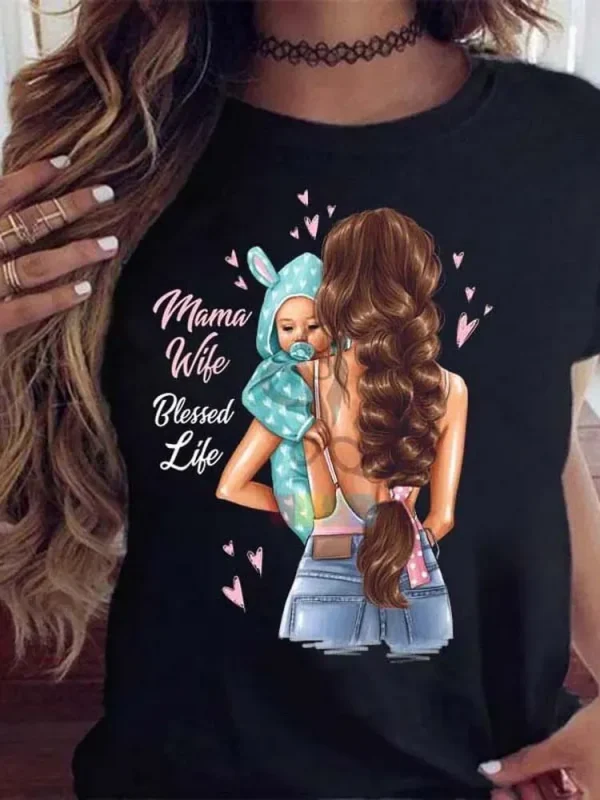 Women Mother'S Day Theme Fashion Graphic Printed T-Shirt - Image 8
