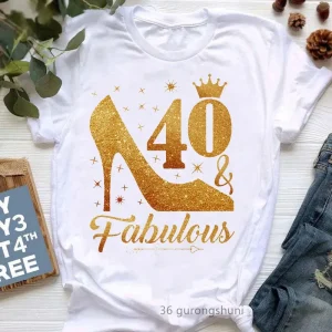 Plus Size Birthday Letter Casual Plus Size Women Short-Sleeved T-Shirt